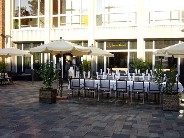 Restaurant Consilium - Blick auf die Terasse des Consiliums